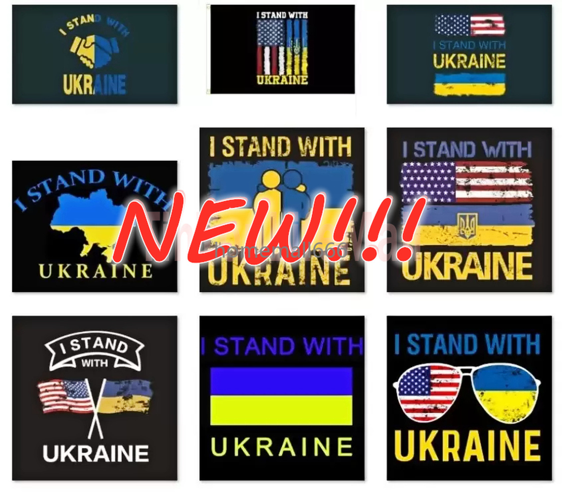 

US 3x5 Ft Party Flag Support Ukrainian Banner I stand with Ukraine Flag For Outdoor Indoor Decor Polyester Fast Delivery!!!