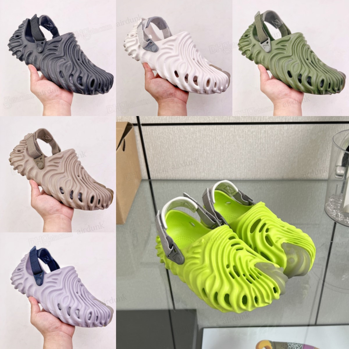 

Polle Clogs men women Sandals Shoes Summer Slides Design Sandalias Mujer Zapatos pantoufle planos Brown Stratus Urchin Crocodile Slippers fingerprint shoes, I need look other product