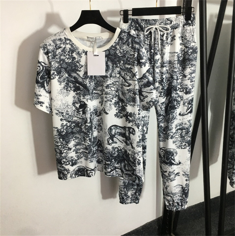 

Women's Two Piece Pants Sweat Suit Top with Short Sleeve Set Casual Outfit Fashion Letter Printing Tracksuit Printed Classic Pattern, Extra shipping cost