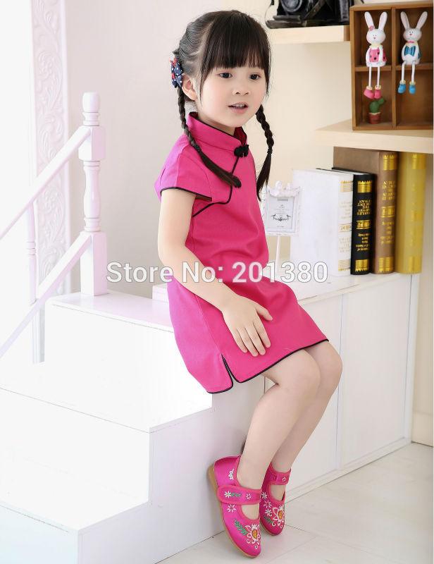 

Girl's Dresses 2022 Year Chinese Girls Dress Baby Girl Clothes QIPAO Cheongsam Cotton Traditional, 01