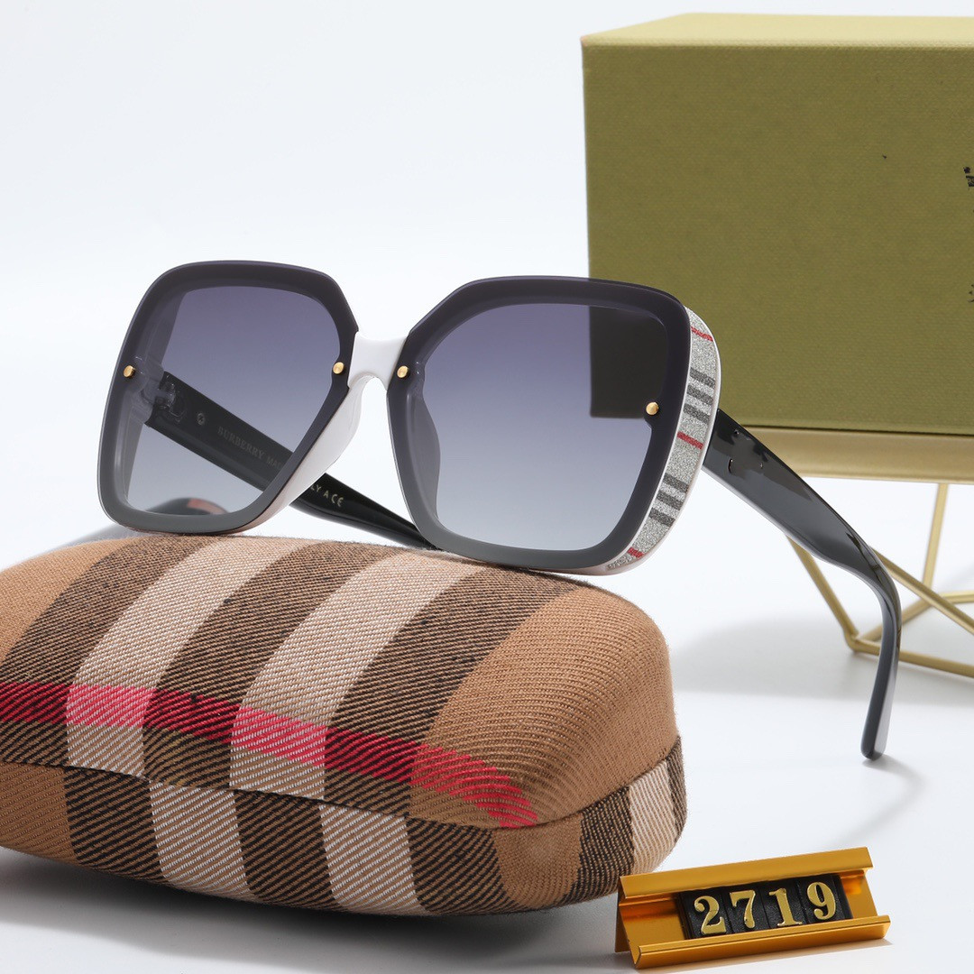 

Fashion Summer Beach Sunglasses Woman Overszie Goggle Sunglasses for Man Woman UV400 Top Quality 2719 with Gift BOX