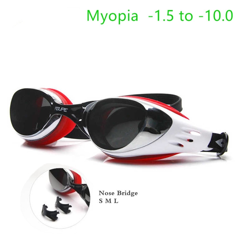 

Prescription Summer Women Swimming Goggles Myopia Nose Swim Pool Anti-Fog HD Silicone Diopter Diving Glasses For Men 220401