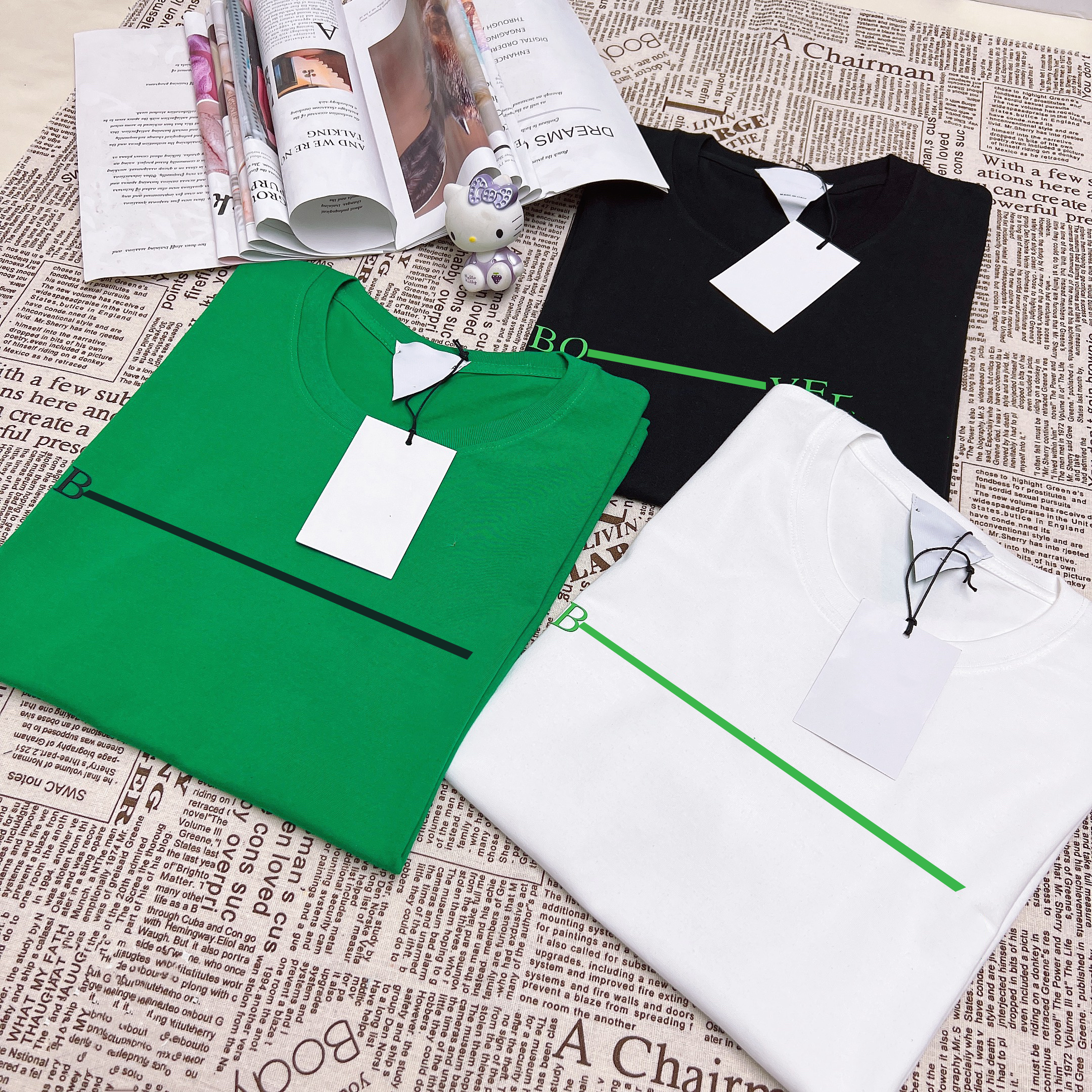 

Mens Tshirts Summer Short Tee Man T Shirts Unisex Tees Tops Green Shirt Size -4XL, Bag