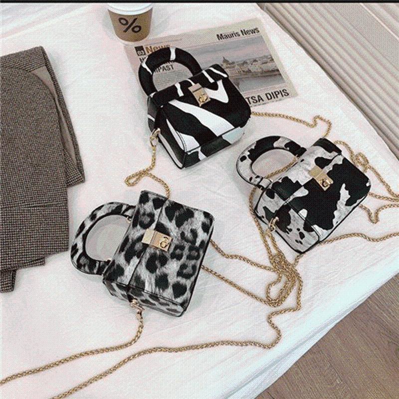 

Evening Bags Women's Animal Pattern Design Crossbody Bag Lady 2022 Exquisite Dressing Case Shoulder Top-Handle Box Handbag Sac A Main, Cow print