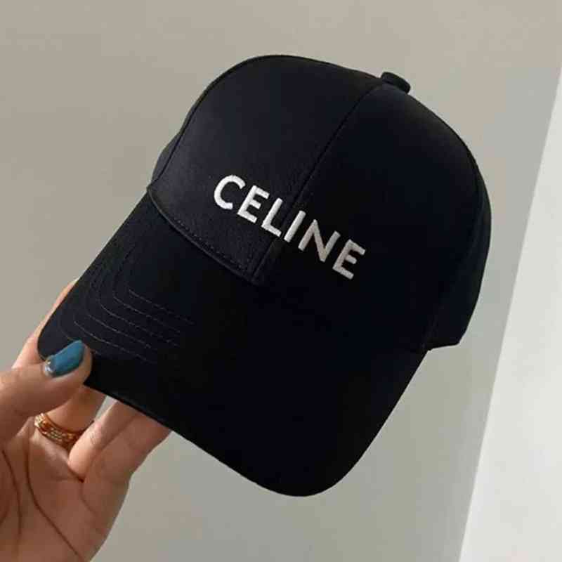 

Baseball Caps Celins Correct Version Designer of Star Same Baseball Cap Version c Letter c Standard Hardtop Sun Hat Duck Tongue Hat, Black