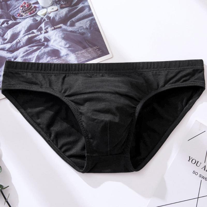 

Underpants Mens Sexy Underwear Comfortable Lingerie Briefs Breathable Low-Rise U-Convex Quick Dry Panties Swim ShortsUnderpants, Black