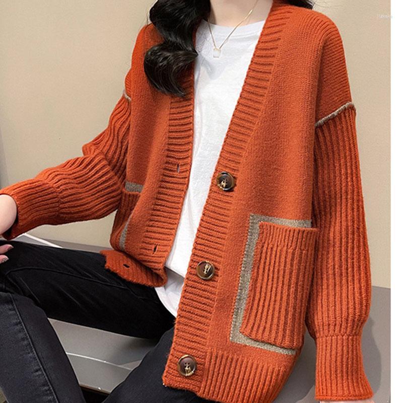 

Women' Vests 2022 Fashion Elegant Women Coats Solid Color High Quality V-Neck Double Pockets Single Breasted Loose Casual Jackets, Red