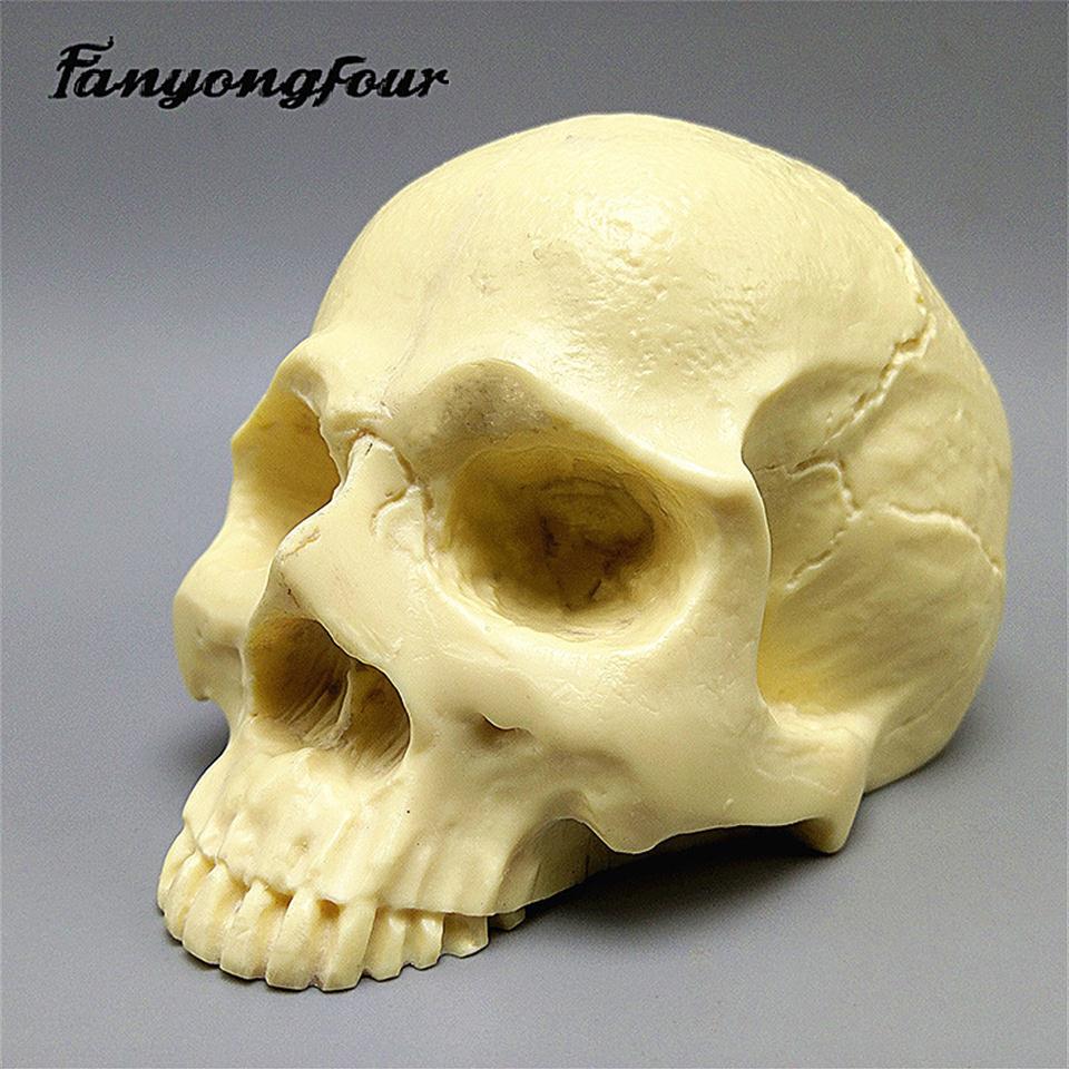

Skull Silicone Mould Fondant Cake Mould Resin Gypsum Chocolate Candle Candy Mould T200524304I