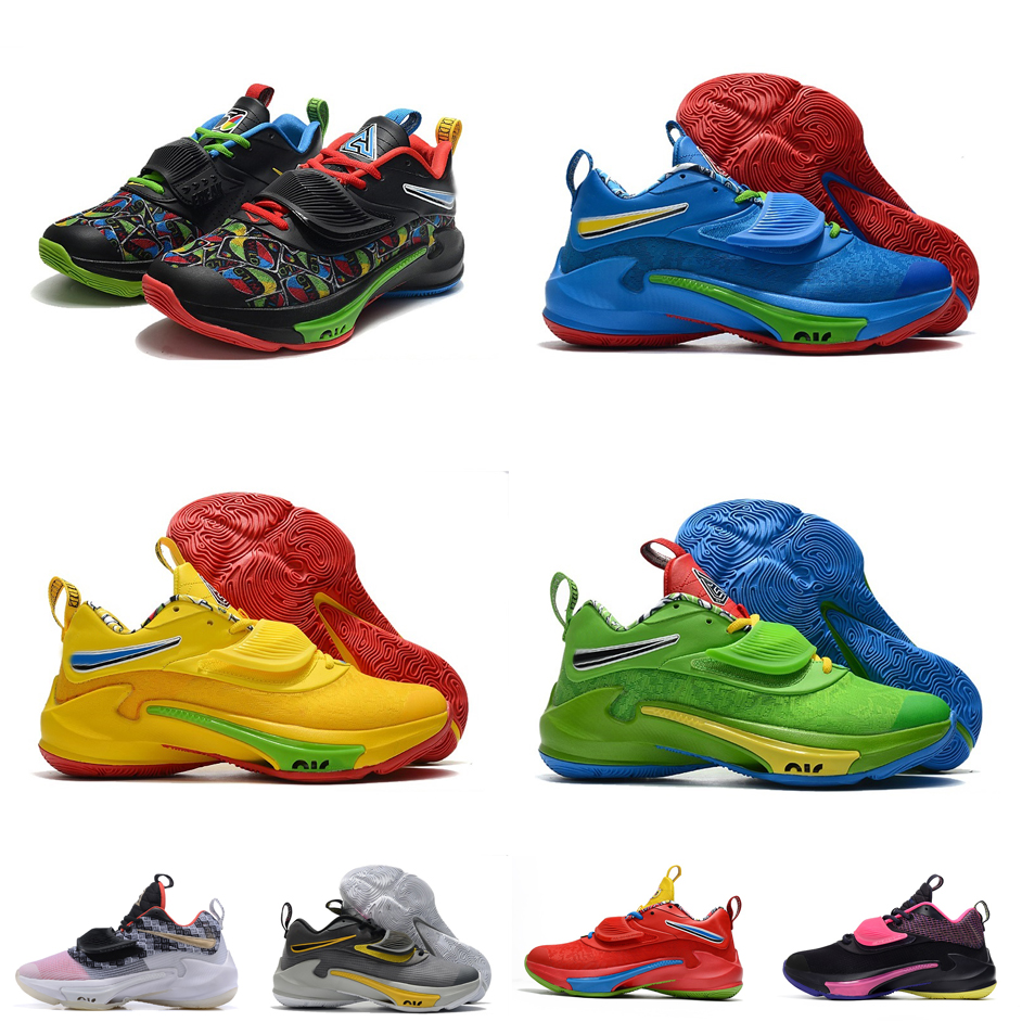 

Mens zoom freak 3 basketball shoes Giannis 3s sneakers UNO Green Yellow Blue Red Black Graffiti Grey Space Jam lebron 19 low tennis with box, Orange