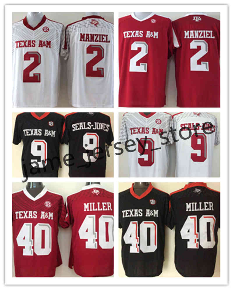 

Xflsp College Custom Texas A&M Aggies Football Jersey 2 Johnny Manziel 9 Ricky Seals-Jones 40 Von millre, 2 johnny manziel white jersey