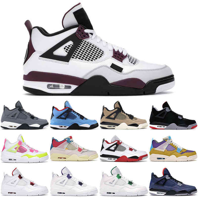 

Basketball Shoes Men 4s 4 Pure Money Comfortable Grey Royalty University Red Union Guava Lemon Thunder Mens Trainers Sneakers Size US, Alternate motorsport