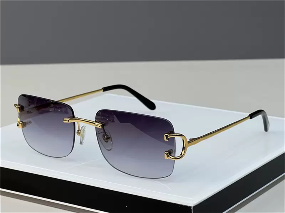 Men's fashion luxury designer sunglasses outdoor Zonnebril ladies vintage square small rimless glasses anti-reflective optics Galsses glasse