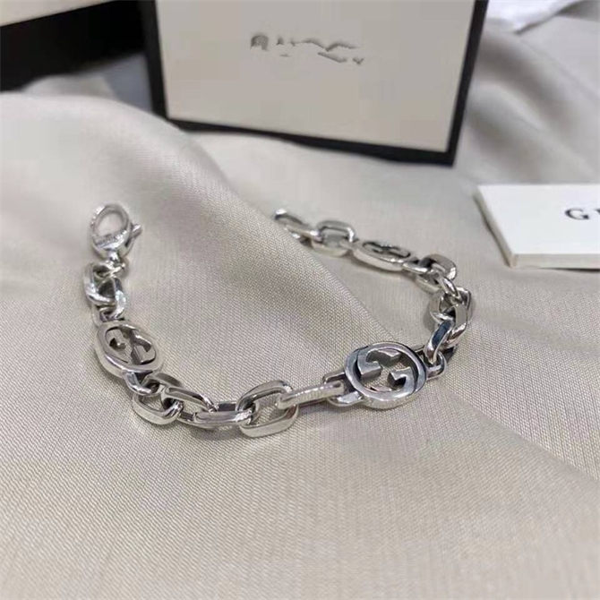 

30% OFF designer jewelry Zhigujia 925 Silver Double g CLASP BRACELET for men and women