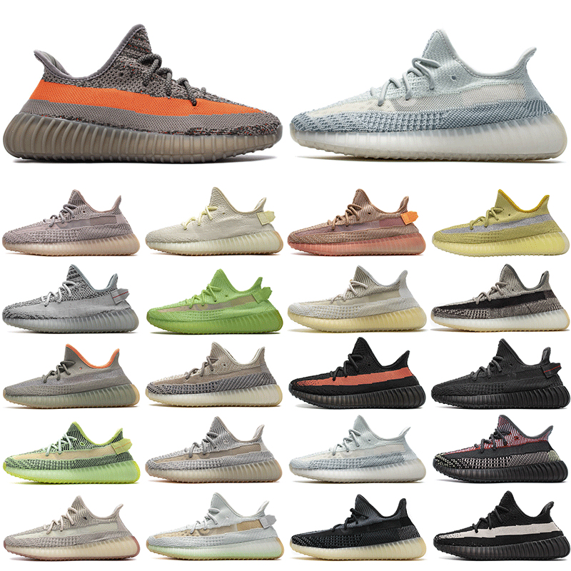 

Top Quality Mens Womens Casual Shoes 3M Reflective Running Marsh Tail Light Yecheil Desert Sage Sulfur Earth Flax Linen V2 yeezys yezzy Sneakers 350 size36-45, 01