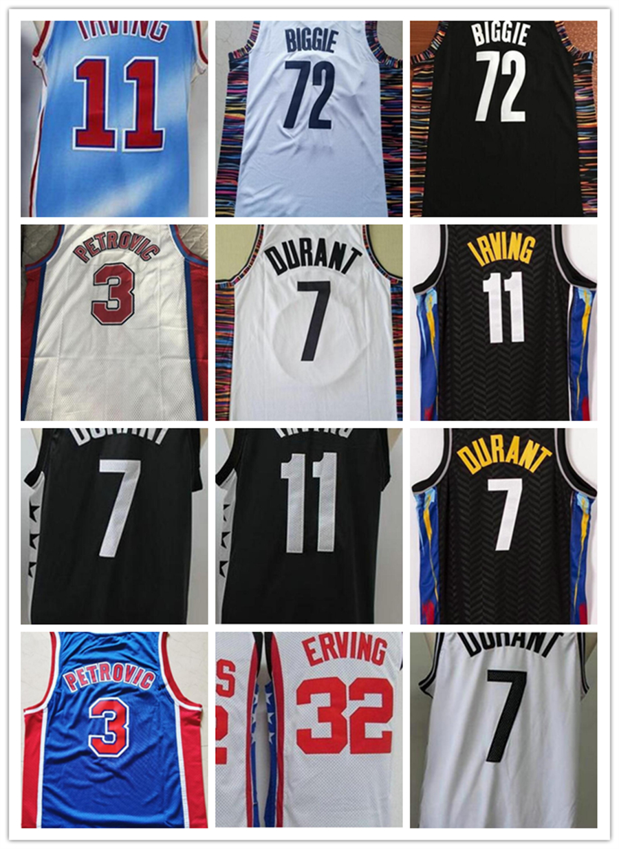 

2022 new Retro Vintage Classic Drazen 3 Petrovic 72 Biggie Basketball Jerseys Wholesale Cheap Kevin 7 Durant Irving Jersey