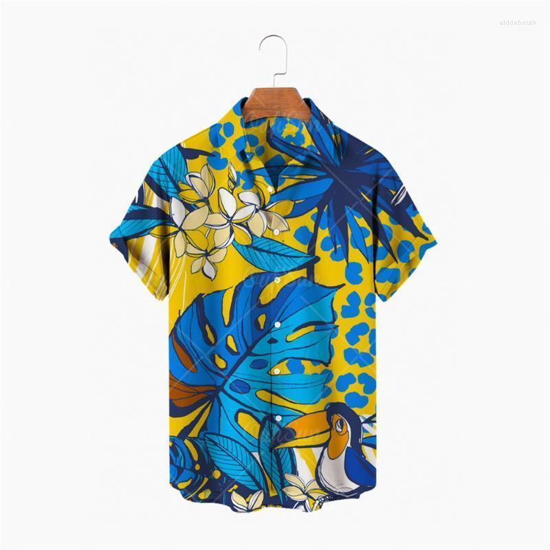 

Men's Casual Shirts Men's Shirt Hawaiian Coconut Tree Print V-Neck Fashion Colorful Beach Summer Cool Men/Women 2022 Tops Europe Size 5X, Zl-2248