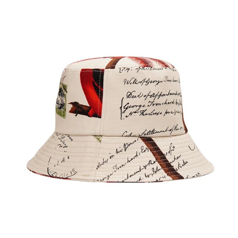

Berets Summer Bucket Hat Letter Print Cotton Panama Hats For Women Men Outdoor Casual Hip Hop Foldable Bob Fisherman Beach Cap, Letter bird