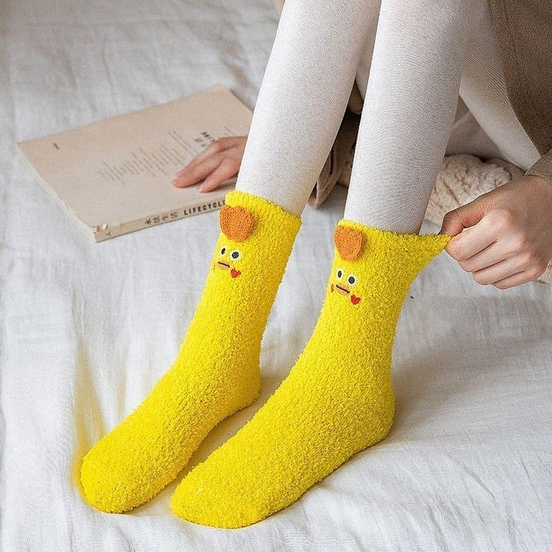 fashion Comfort Women's Socks Solid Colored Slipper Socks Warm Office / Career Wine Red 1 Pair b3pZ#-image-757170179