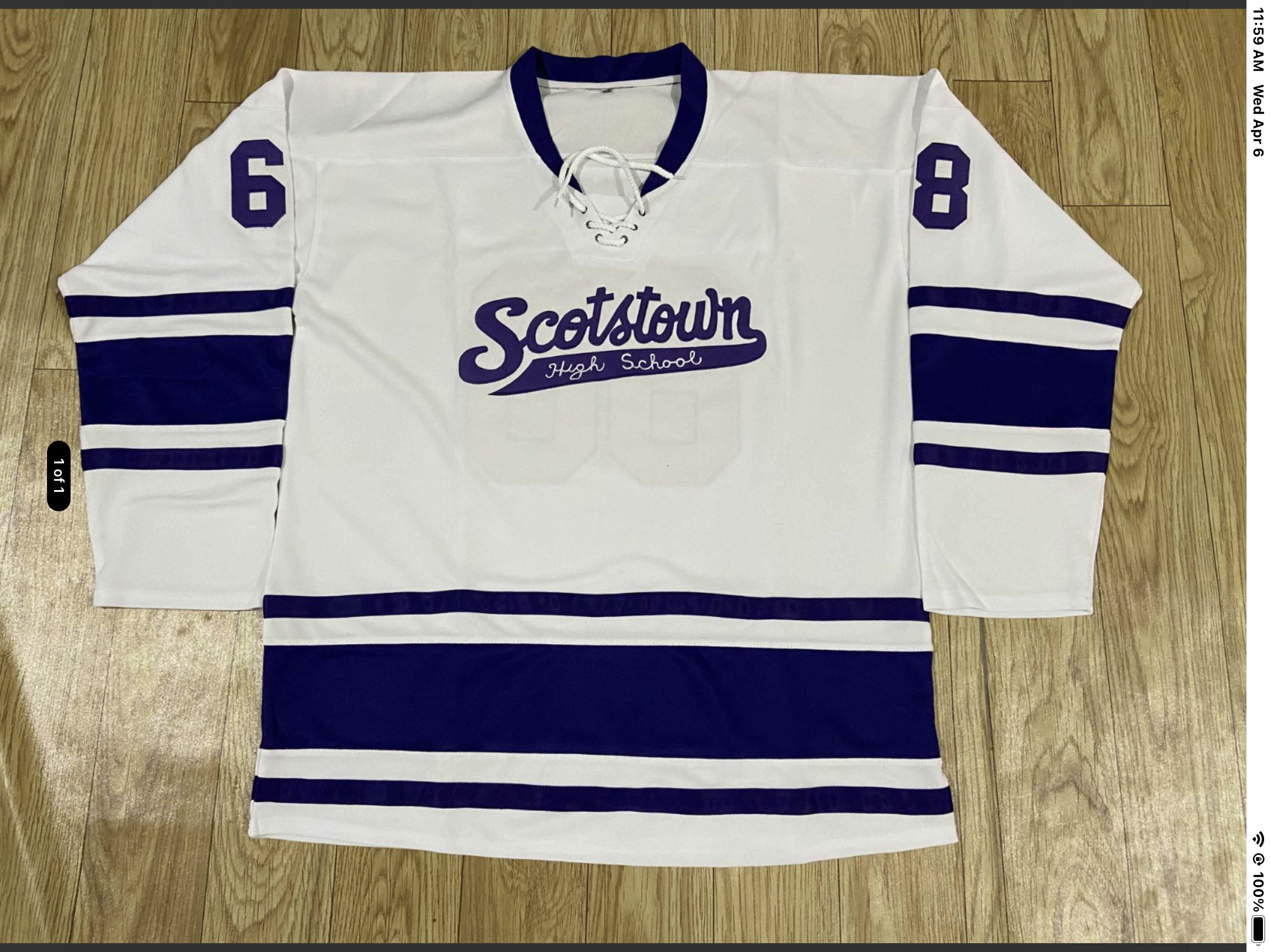 

Custom Throwback Scotstown hockey jersey All Stitched, White