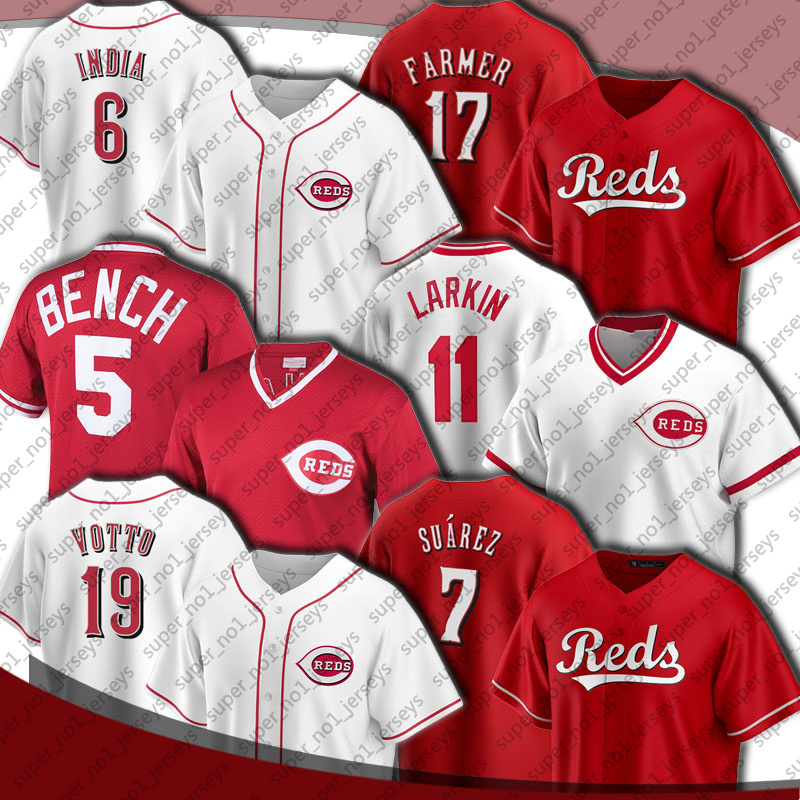 

Cincinnati 19 Joey Votto 5 Johnny Bench Jersey Baseball Reds Kyle Farmer Jerseys Mike Jonathan Moustakas India Tyler Stephenson Nick Senzel Tyler Naquin, Man custom jersey (hr)