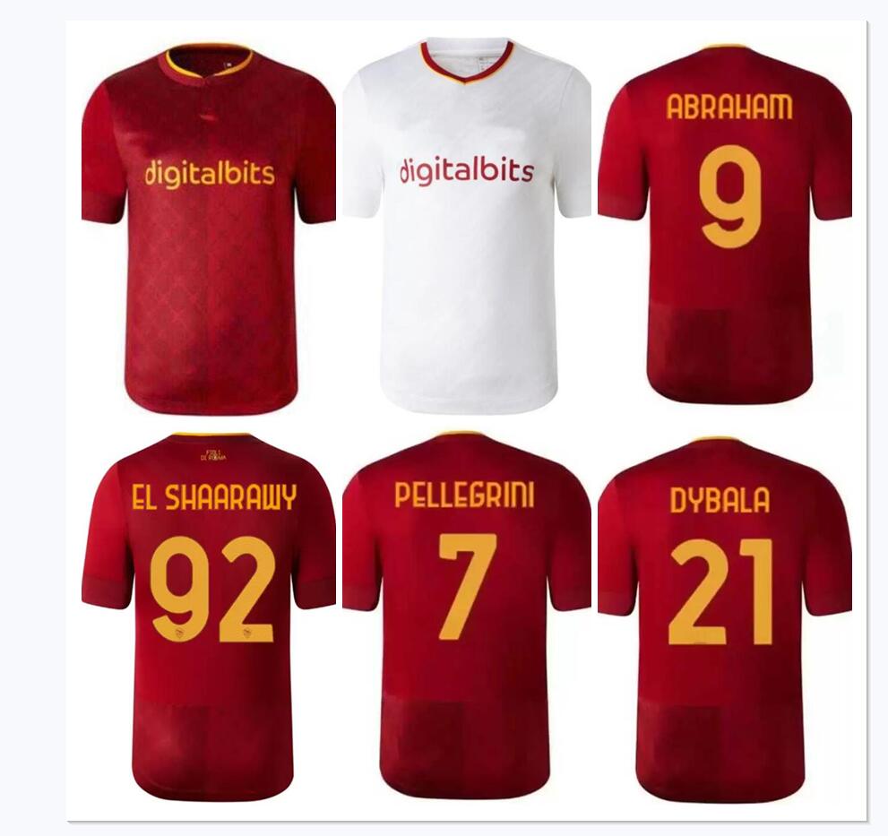 

22 23 #21 DYBALA SOCCER JERSEYS home final Pastore Abraham 2022 2023 fan version totti Zaniolo MANCINI KUMBULLA men kids kit FOOTBALL shirt, Red