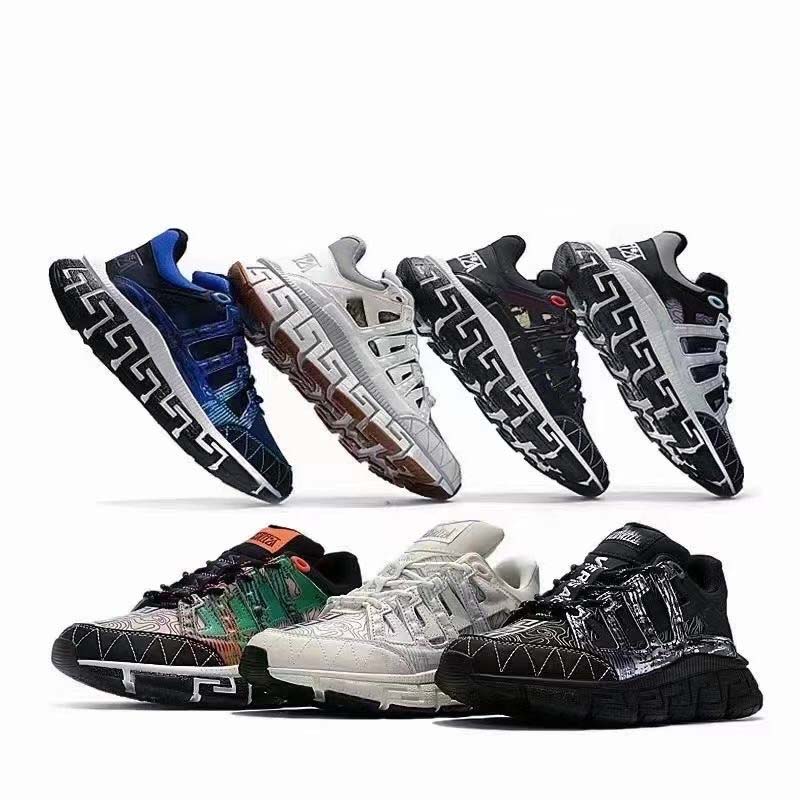 

Italy Trigreca sneakers 4.0 casual Shoes Barocco printing green black white print gold gum silver grey fashion original men women track trainers shoe 34-46 30 colors b1