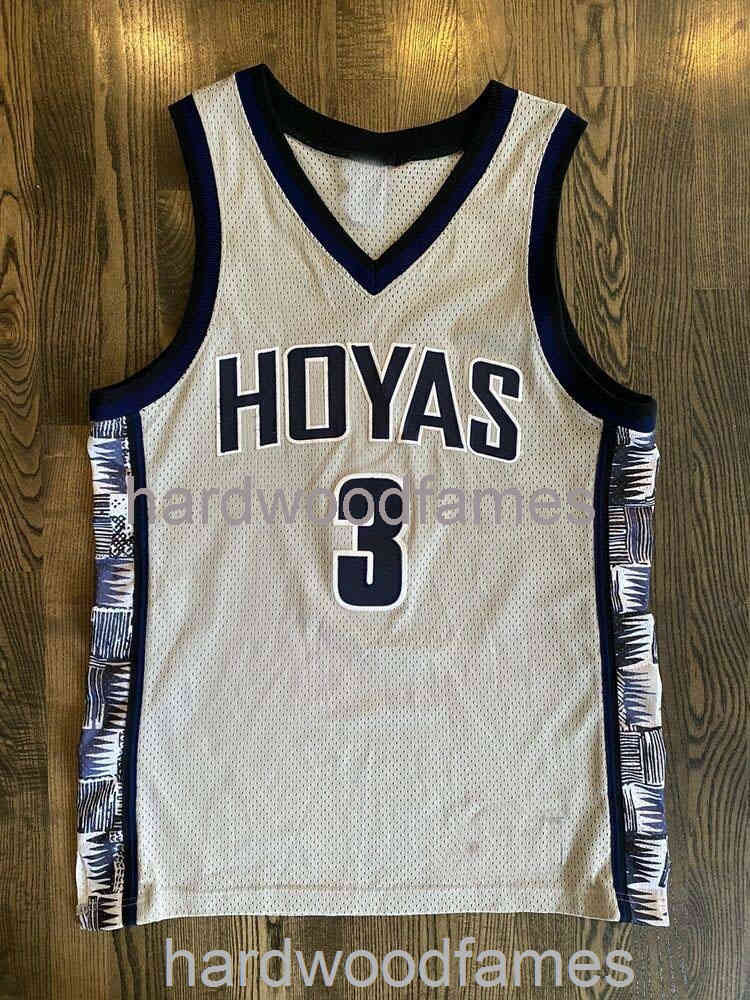

Stitched Custom Cheap ALLEN IVERSON #3 Georgetown Hoyas Jersey Men Women Youth Basketball Jerseys XS-6XL Shirt, Grey