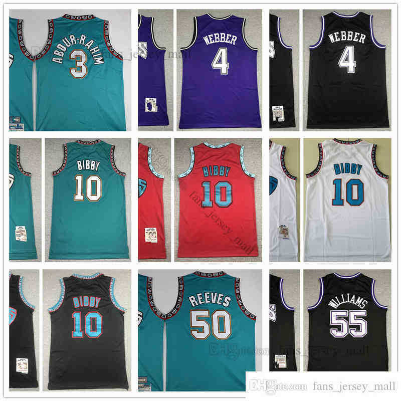 

Youth Kids Men Basketball Jerseys 10 Mike 55 Jason Bibby Williams 4 Chris 50 Bryant Webber Reeves Shareef 3 Abdur Retro Jersey, Same as picture