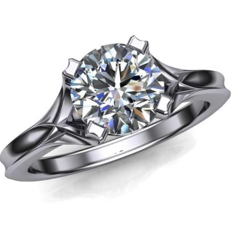 

Wedding Rings Romantic Eternal 1-Carat Round White Diamond Female Ring Engagement Bride Love Size 6-10