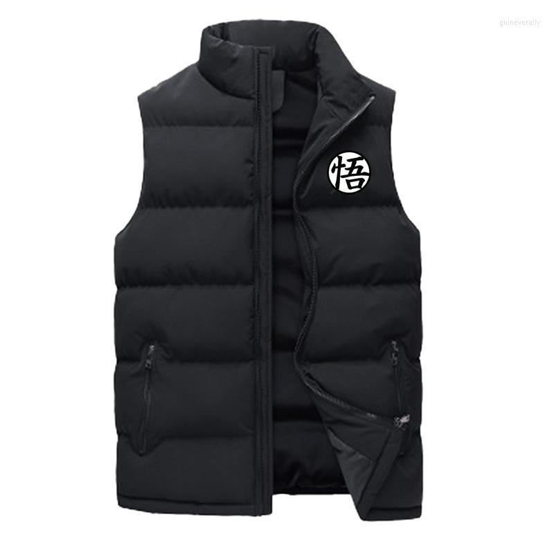 

Men's Vests Fashion Mens Jackets Autumn Winter Sleeveless Vest Casual Cotton Warm Zipper Coats Outdoor Light Weight Fishing Tops Guin22, Black