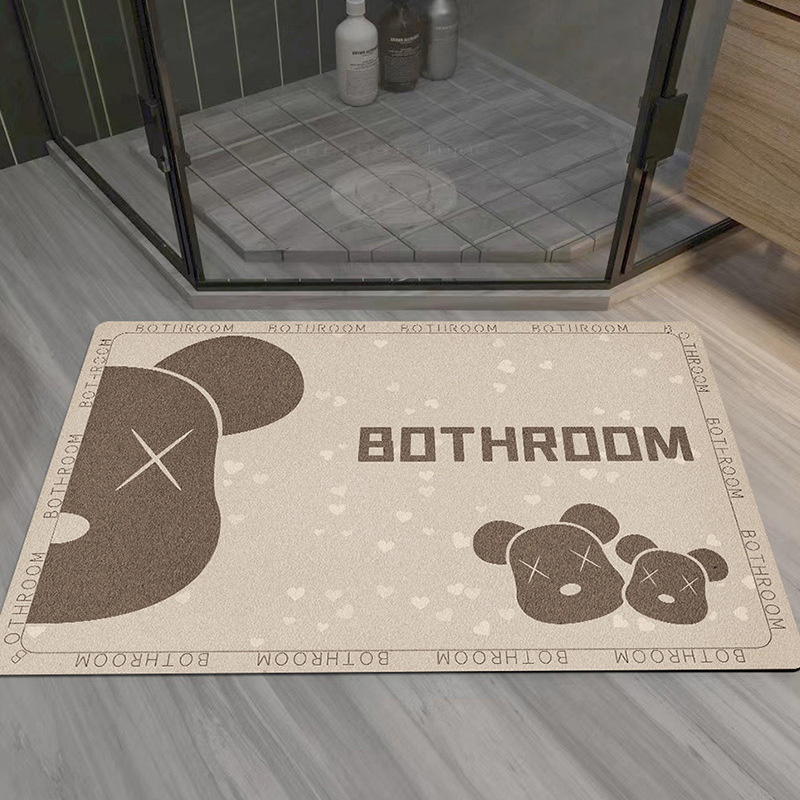 

Tide brand ins non-slip toilet entry home windproof soft carpet 45x70cm diatom mud floor mat wear-resistant bathroom door absorbent quick-drying