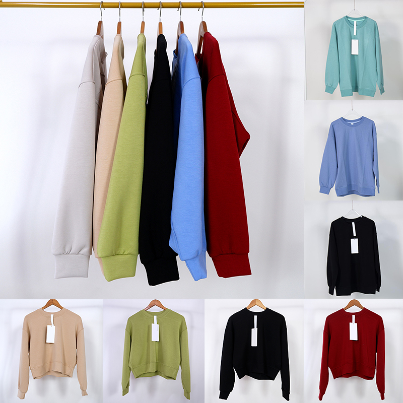 

22ss Yoga clothes Fashionable and loose womens designers hoodies sweater sports round neck long sleeve casual loose Sweatshirts, 20