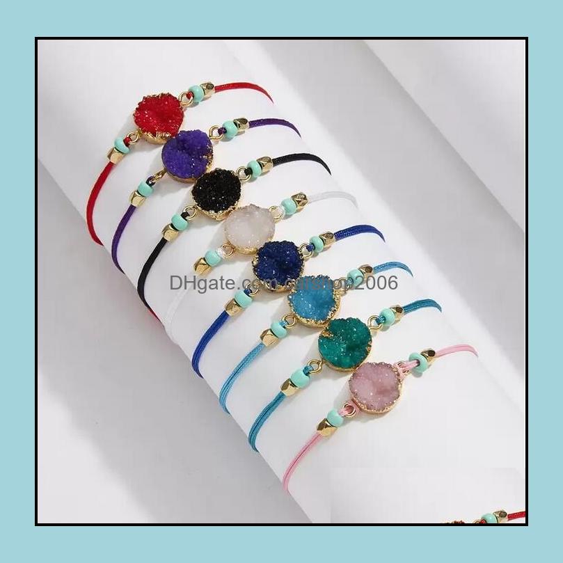 

Charm Bracelets Jewelry Resin Natural Stone Woven Crescent Moon Lucky Red String Bracelet With Gift Card Fashion Drop Delivery 2021 9Vxyf