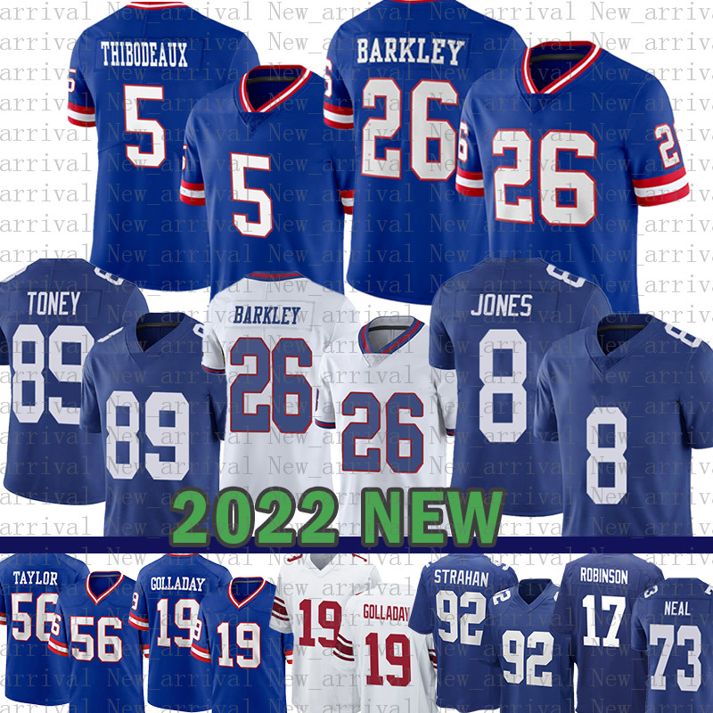 

Daniel Jones Saquon Barkley Football Jersey Kayvon Thibodeaux Kenny Golladay Kadarius Toney Andrew Thomas Xavier McKinney Dexter Lawrence Lawrence Taylor Love, Youth(size:s-xl)-j r