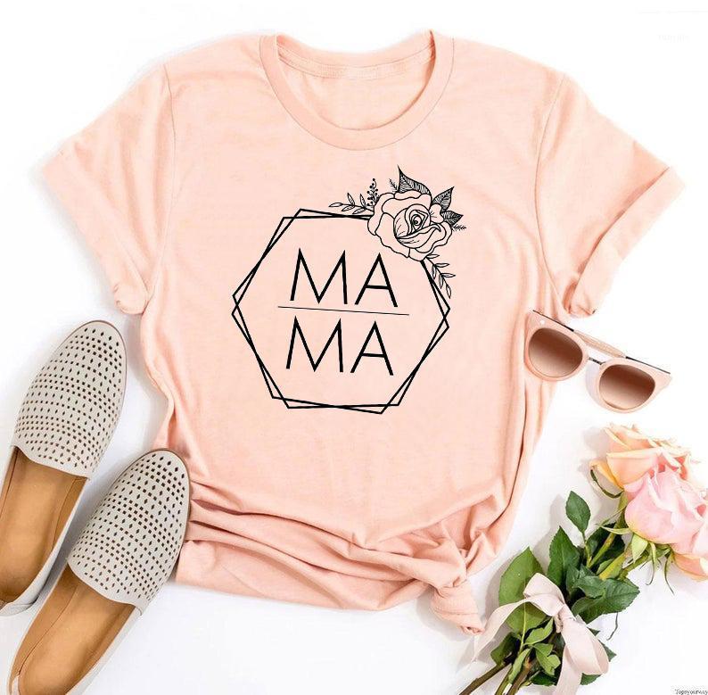 

Mother' Day Graphic T Shirts Mama Floral For Women Vintage Clothes Girls 2022 Mom Life Tee Summer Plus Size Women' T-Shirt, Sk5225-r