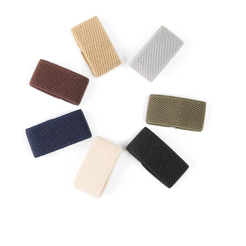 

Belts Twill Elastic Waistband Loop Tactical Ring Clip Designer High Quality Webbing Belt AccessoriesBelts, Black