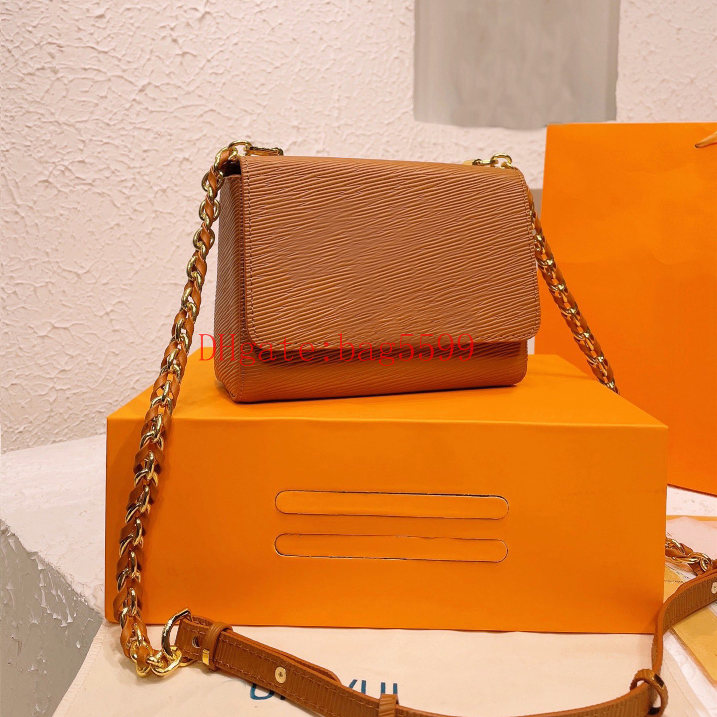 

2023 Designer Women Bag Handbags Ladies Composite Tote Genuine Leather Water Ripple Clutch Shoulder Bag Female Purse Wholease With Original Box