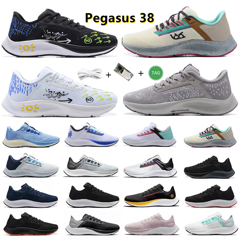 

Pegasus 38 running shoes Kelly Anna London Greedy Blue Ribbon Nathan Bell Rawdacious Running Club Joy Yamusangie Black Dust men women trainers sports sneakers 36-45, Color#5