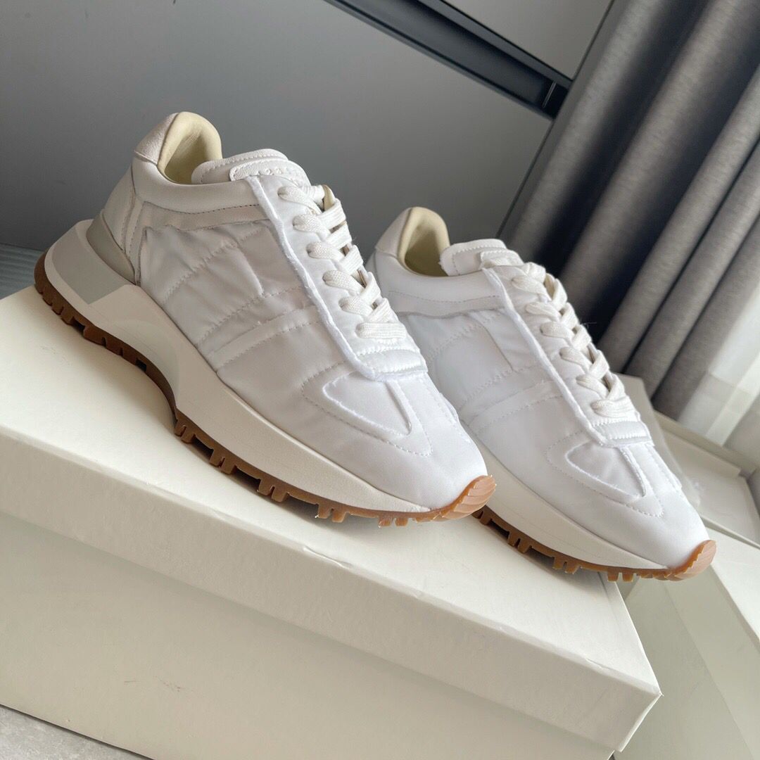 

Luxurious Brands Runner Evolution Sneakers Shoes For Couple Sports Men Women Calfskin, Nylon Suede Leather Techno Fabric Comfort Walking