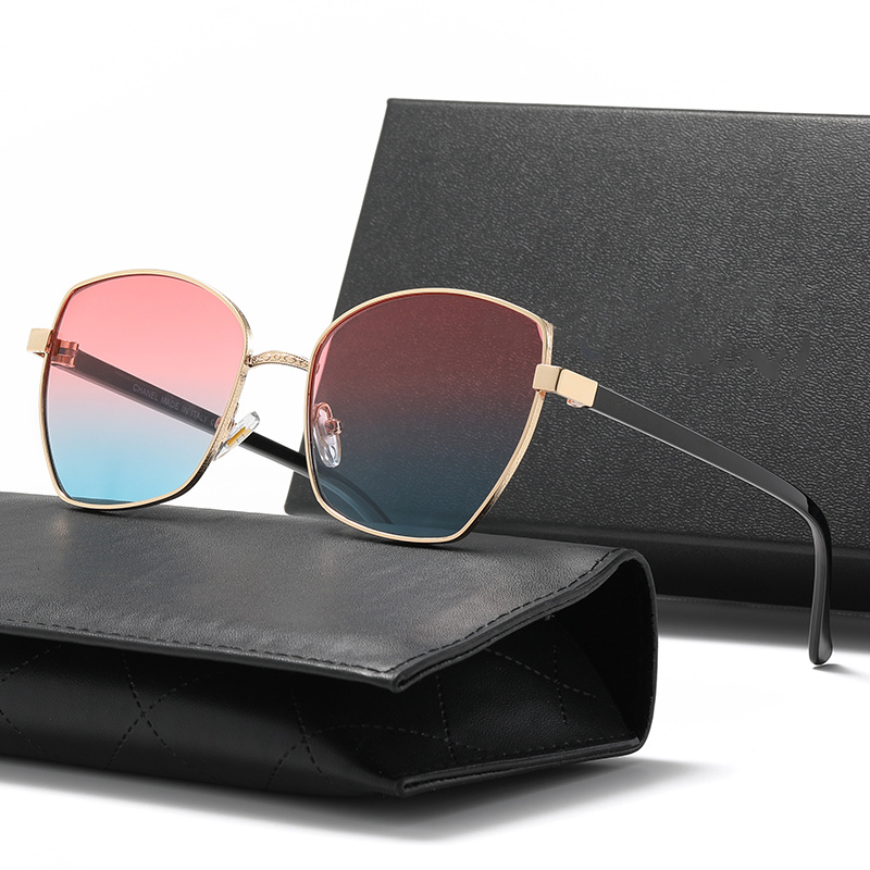 

Top luxury Sunglasses polaroid lens designer womens Mens Goggle senior Eyewear For Women eyeglasses frame Vintage Metal Sun Glasses With Box 1991