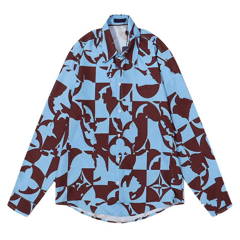

Men Shirt Men's Printed Floral Shirt Long Sleeve Mens Dress Shirts Casual Social Camisa Masculina M 3XLNew, Customize