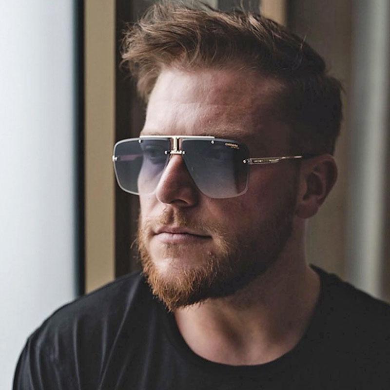 

Sunglasses Fashion Frameless Cool Men Driving Glasses Goggle Summer Gradient Vintage Pilot Sun Punk Oculos De SolSunglasses
