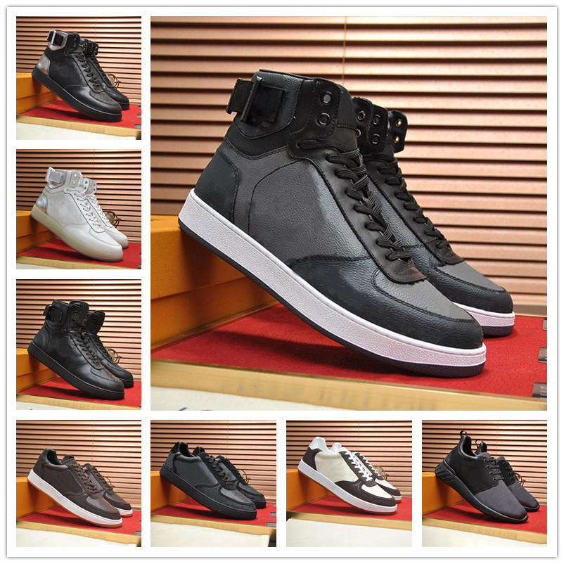 

Men's Luxury Design Casual Shoes Fashion Sports High Top Iconic Damier Graphite Canvas Print Leather leather ru louiseity viutonity VUTTONS CWB size -44, Customize