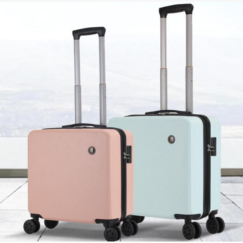 

Suitcases High Quality 18" Trolley PC Luggage Bag Rolling Suitcase Silent Wheel Password Lock Boarding Cabin Carry On Bagasi