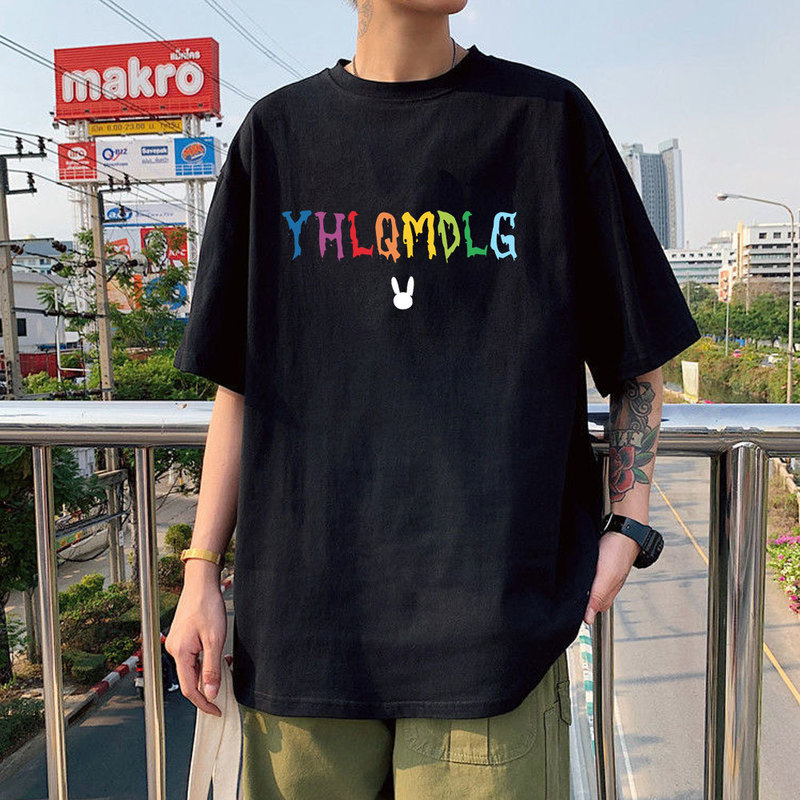 

Rapper Bad Bunny Basis Classic Men Women T Shirt Cool Harajuku Tshirts Streetwear Summer 90s Female T shirt Top Tee Clothes 220616, Yellow