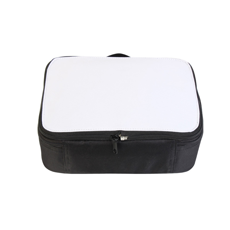 

5pcs Ice Packs Sublimation Move DIY Blank White Student Polyester portable thick expression Horizontal Fund lunch bag Isothermic Bags, Black