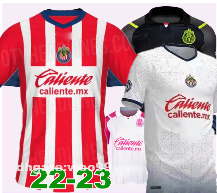 

2022 2023 Chivas Soccer Jersey Guadalajara Mens home away 3rd White Pink A.ZALDIVAR BRIZUELA A.VEGA football shirt Camiseta de futbol 21 22 23 Size S-XXXL