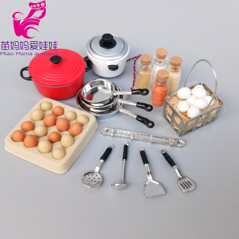 Mini Food Kitchen Pots Spatula Model Charm Juice For Barbie Doll House Mininature Accessories Pretend Play Toys For Kids-image-788067036