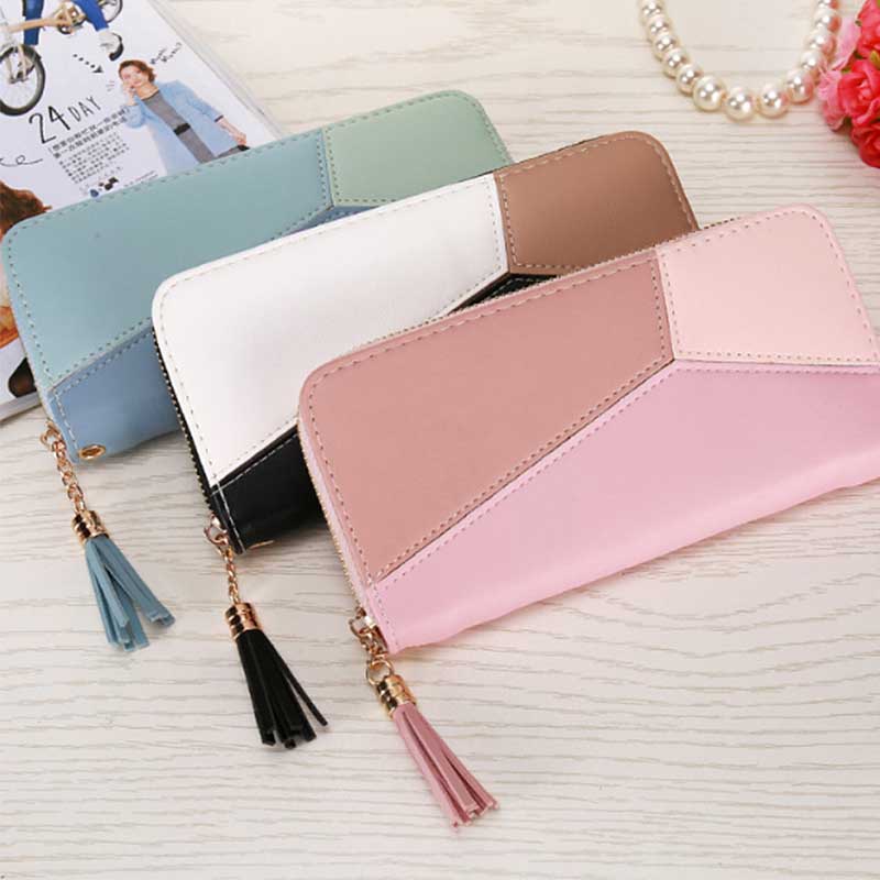 

Fashion designer zipper bag Ladies long coin small square bags Portable PU leather bi fold clutch bag Purse wallet Mini Pochette Women Wallets on the go tote, Box