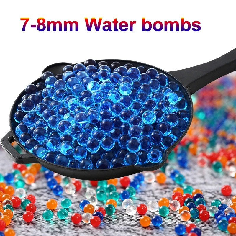 

10000 Pcs Water bombs Balls Beads 7-8 mm Gun Toys Refill Ammo Gel Splater Ball Blaster Made of Non-Toxic Eco Friendly Compatible with Splatter Gall Gun wholesale